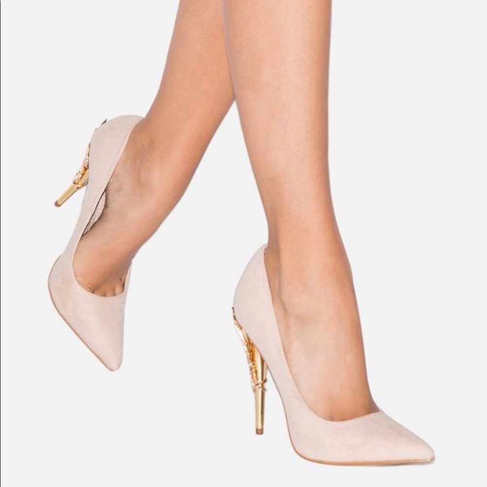 Suede-Faux Pumps